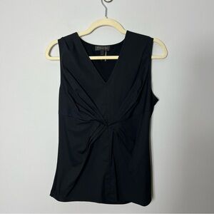 Donna Karan New York Black Teist Front Sleeveless Top Shirt Gorgeous 52